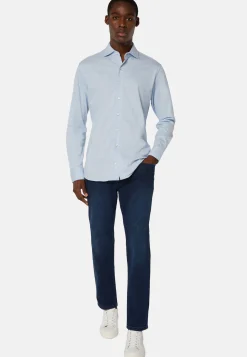 Jeans In Denim Elasticizzato Blu Chiaro
