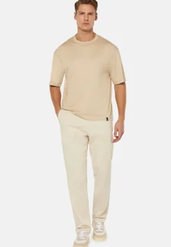 Pantaloni In Cotone Elasticizzato