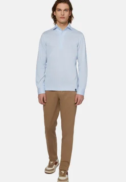 Pantaloni In Cotone Tencel Elasticizzato