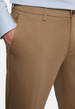 Pantaloni In Cotone Tencel Elasticizzato
