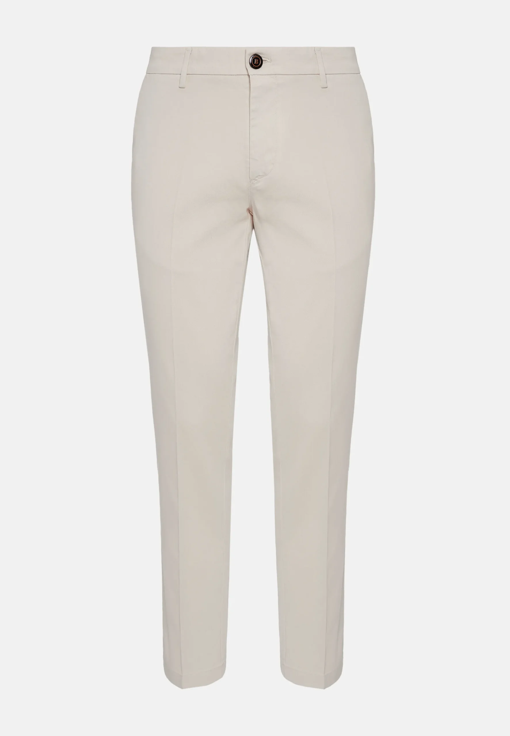 Pantaloni In Cotone Tencel Elasticizzato
