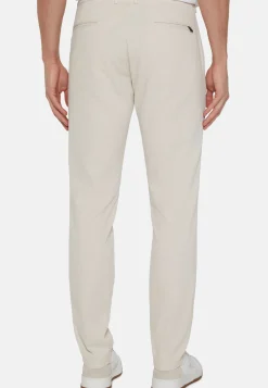 Pantaloni In Cotone Tencel Elasticizzato