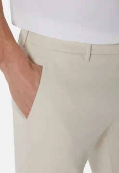 Pantaloni In Cotone Tencel Elasticizzato