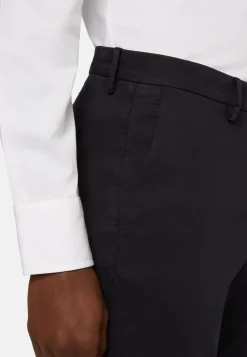 Pantaloni In Cotone Tencel Elasticizzato