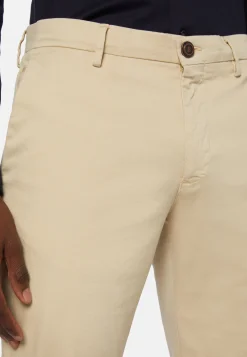 Pantaloni In Cotone Tencel Elasticizzato