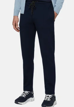 Pantaloni In Interlock Tecnico Elasticizzato