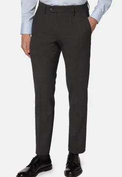 Pantaloni In Lana Lavabile Elasticizzata