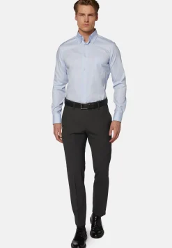 Pantaloni In Lana Lavabile Elasticizzata