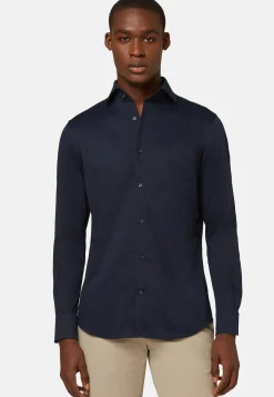 Polo Camicia In Jersey Giapponese Regular Fit