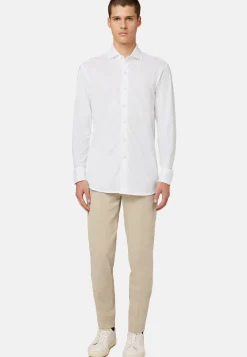 Polo Camicia In Piqué Di Cotone Regular Fit