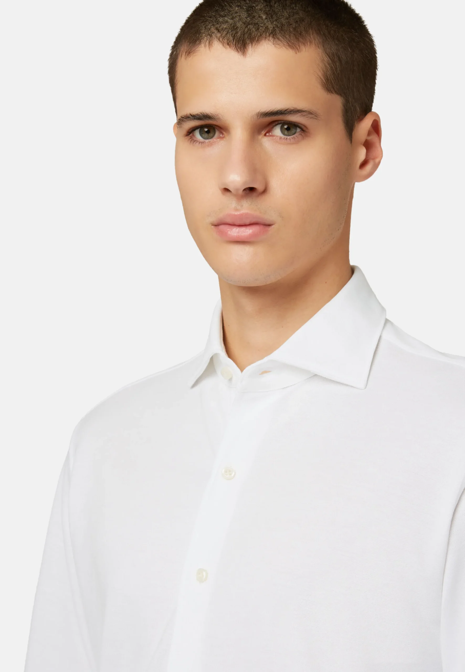 Polo Camicia In Piqué Di Cotone Regular Fit