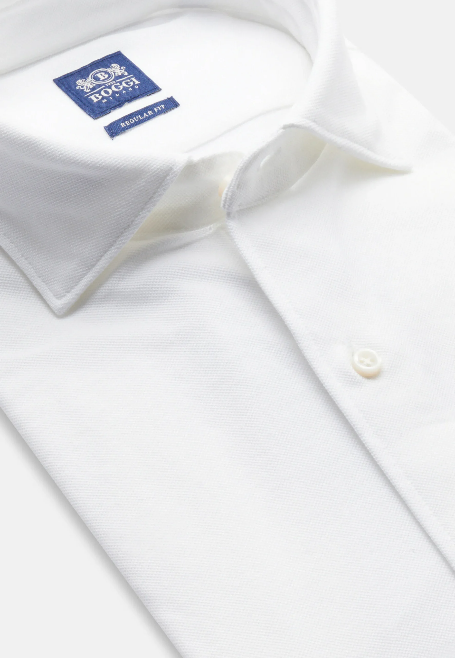 Polo Camicia In Piqué Di Cotone Regular Fit