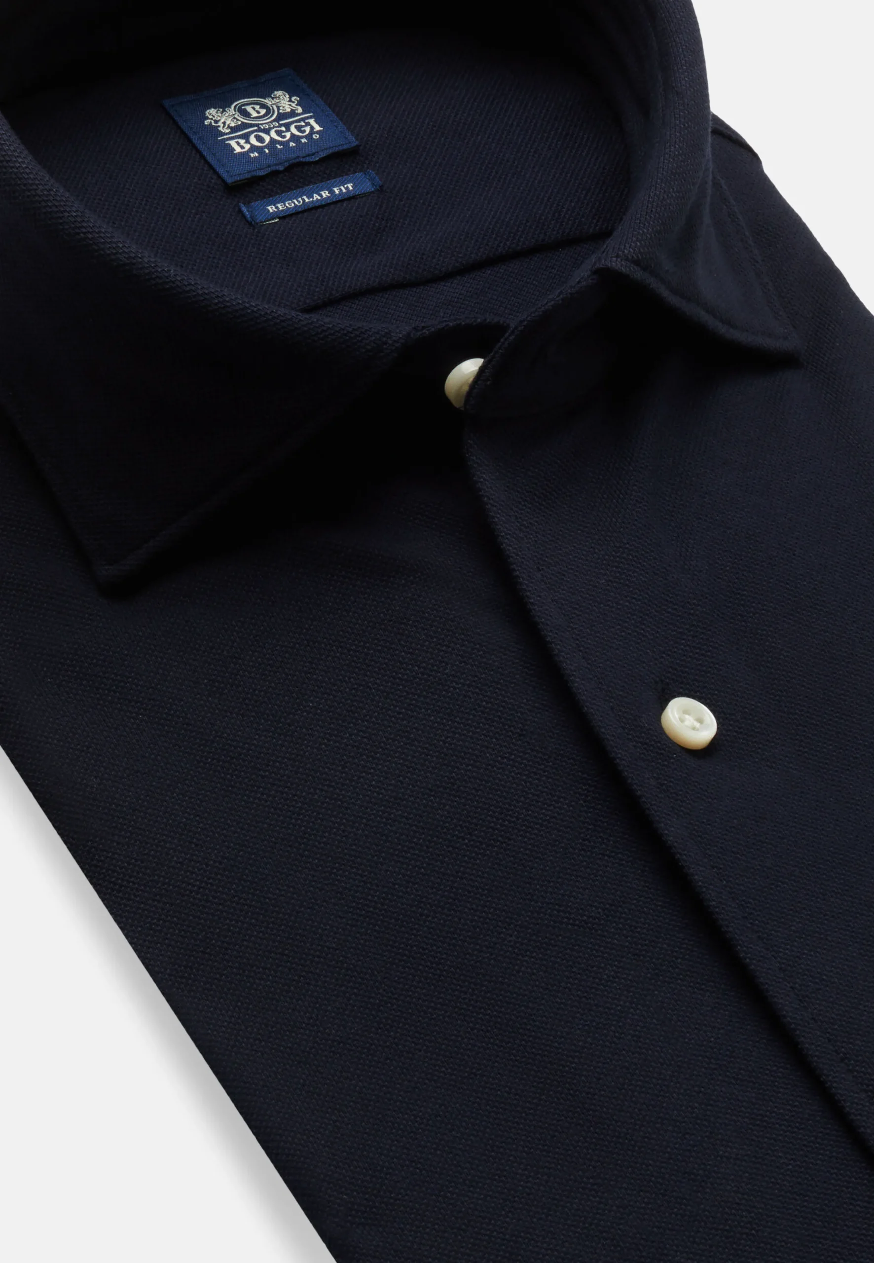 Polo Camicia In Piqué Di Cotone Regular Fit