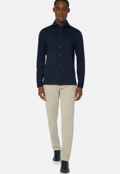 Polo Camicia In Piquè Filo Di Scozia Slim Fit