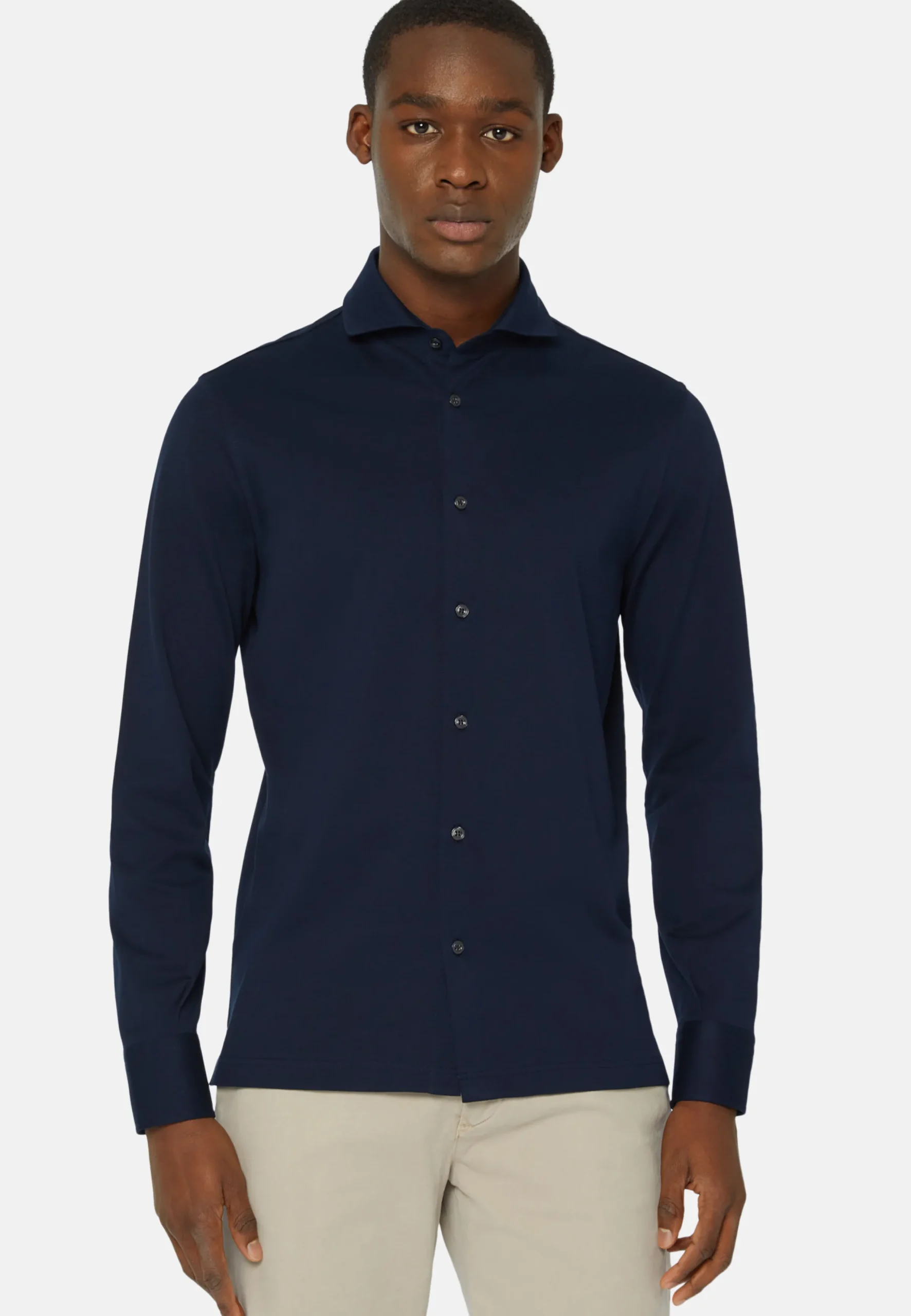 Polo Camicia In Piquè Filo Di Scozia Slim Fit