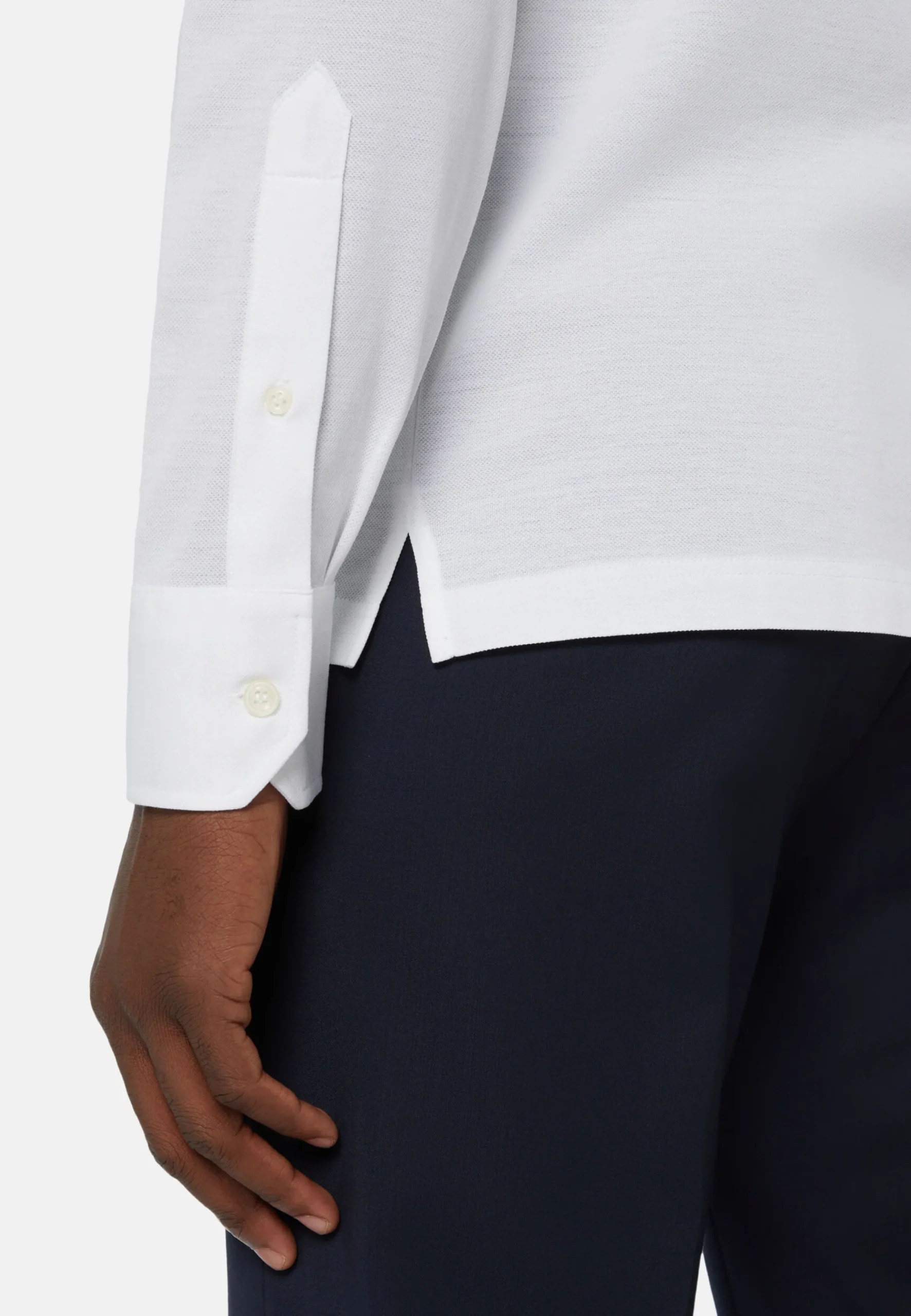 Polo Camicia In Piquè Filo Di Scozia Slim Fit