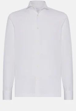 Polo Camicia In Piquè Filo Di Scozia Slim Fit