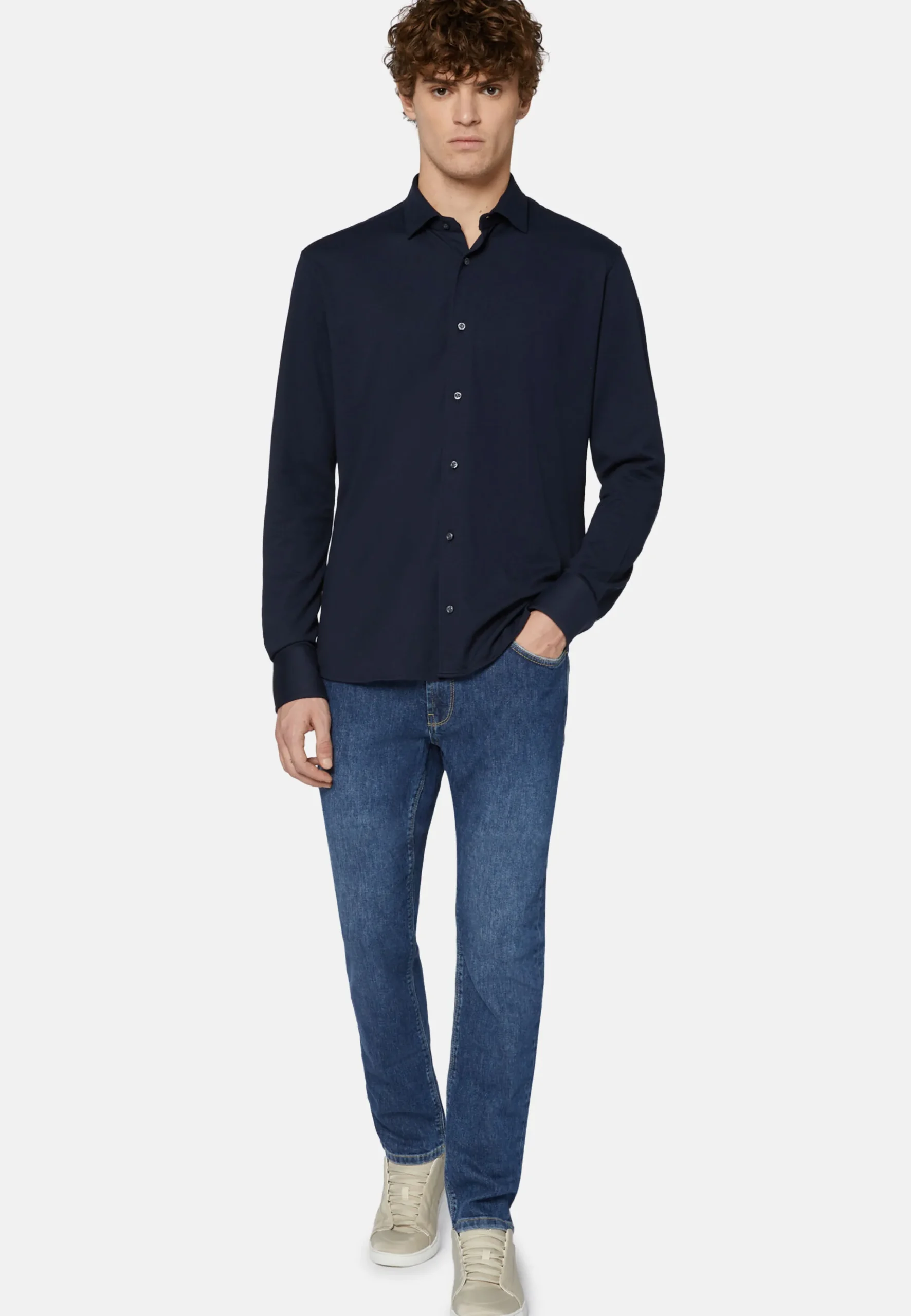 Polo Camicia In Piquè Performante Regular Fit