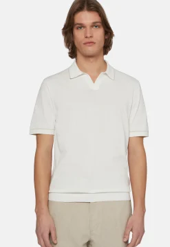 Polo Di Maglia Marrone In Cotone Crêpe