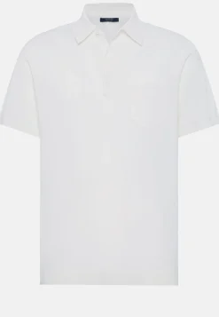 Polo Di Maglia Nero In Cotone Crêpe