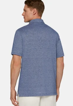 Polo In Piquè Di Cotone Lino