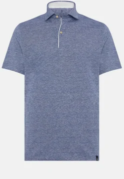 Polo In Piquè Di Cotone Lino