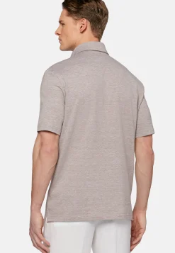Polo In Piquè Di Cotone Lino