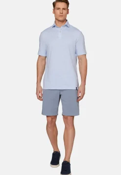 Polo In Piquè Di Cotone Lino