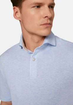 Polo In Piquè Di Cotone Lino