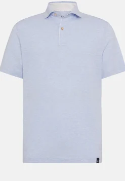 Polo In Piquè Di Cotone Lino