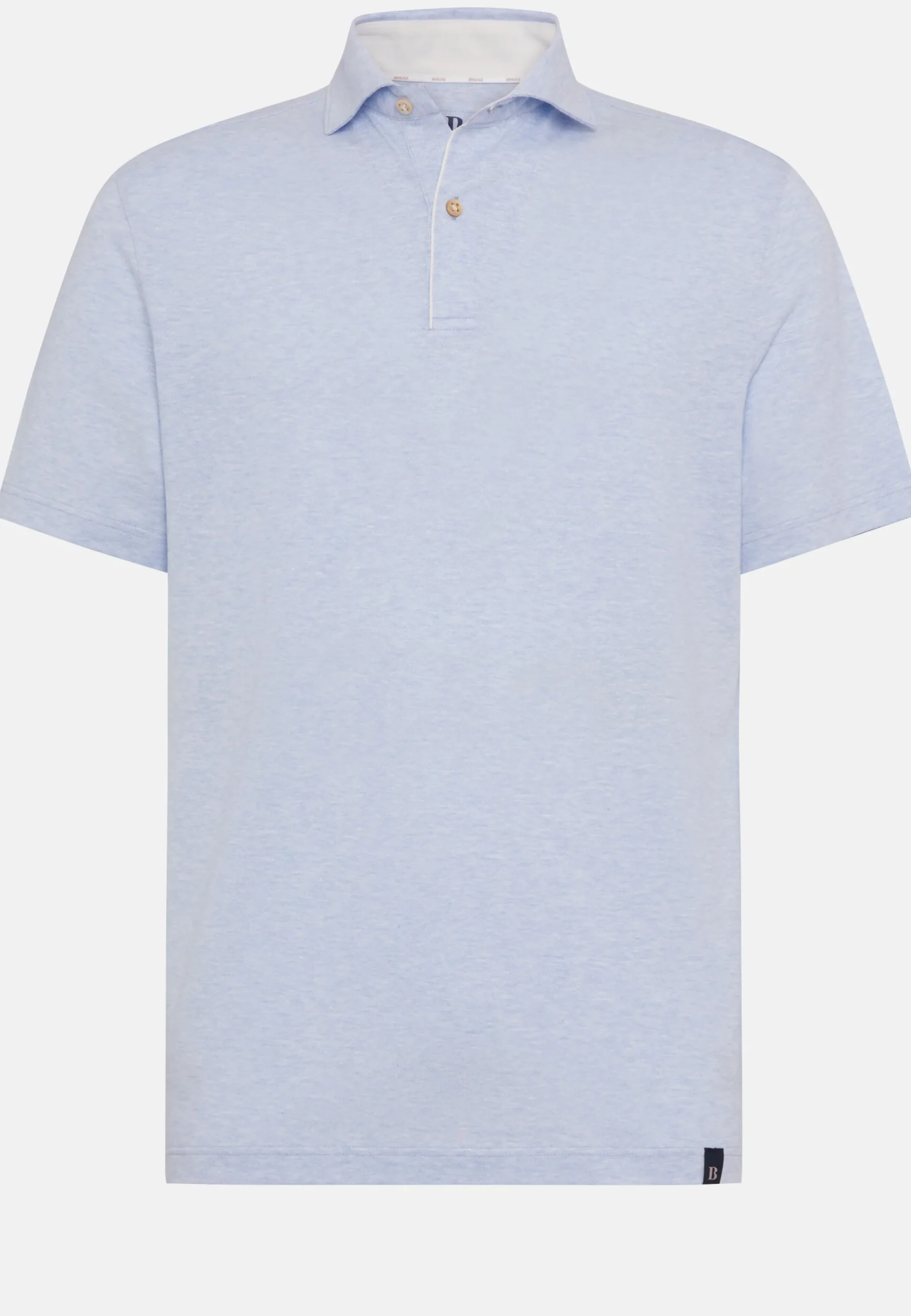 Polo In Piquè Di Cotone Lino