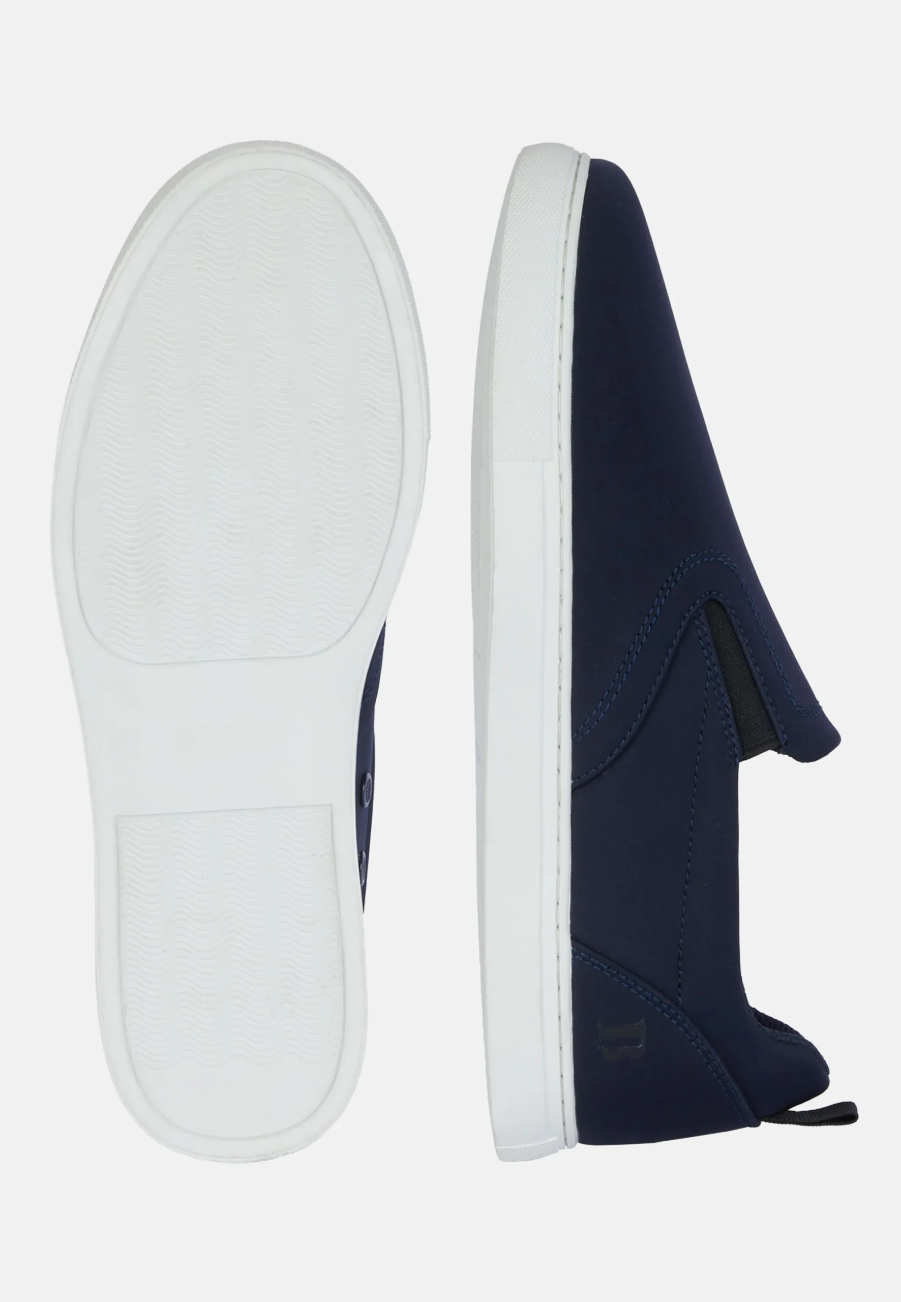 Slip On Taupe In Tessuto Tecnico Navy Blu