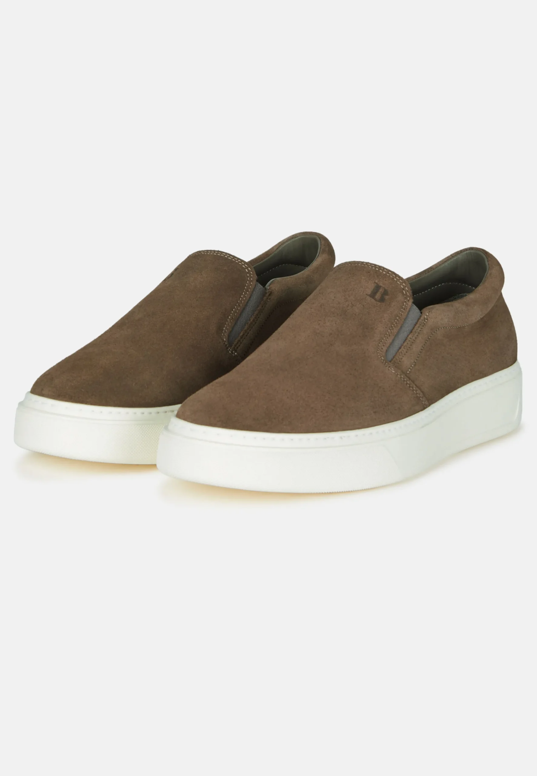 Slip-On In Pelle Scamosciata Navy Blu