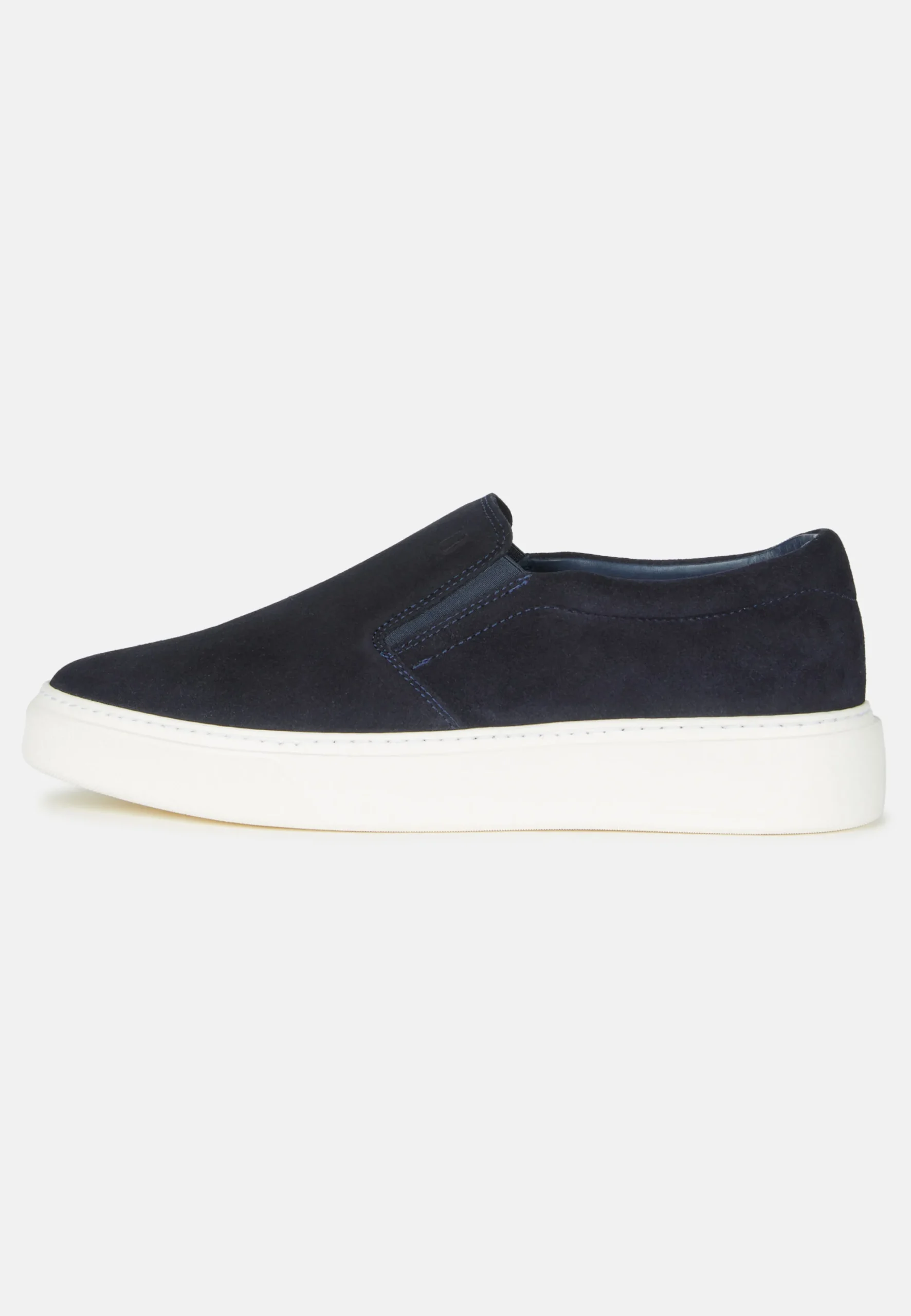 Slip-On In Pelle Scamosciata Navy Blu