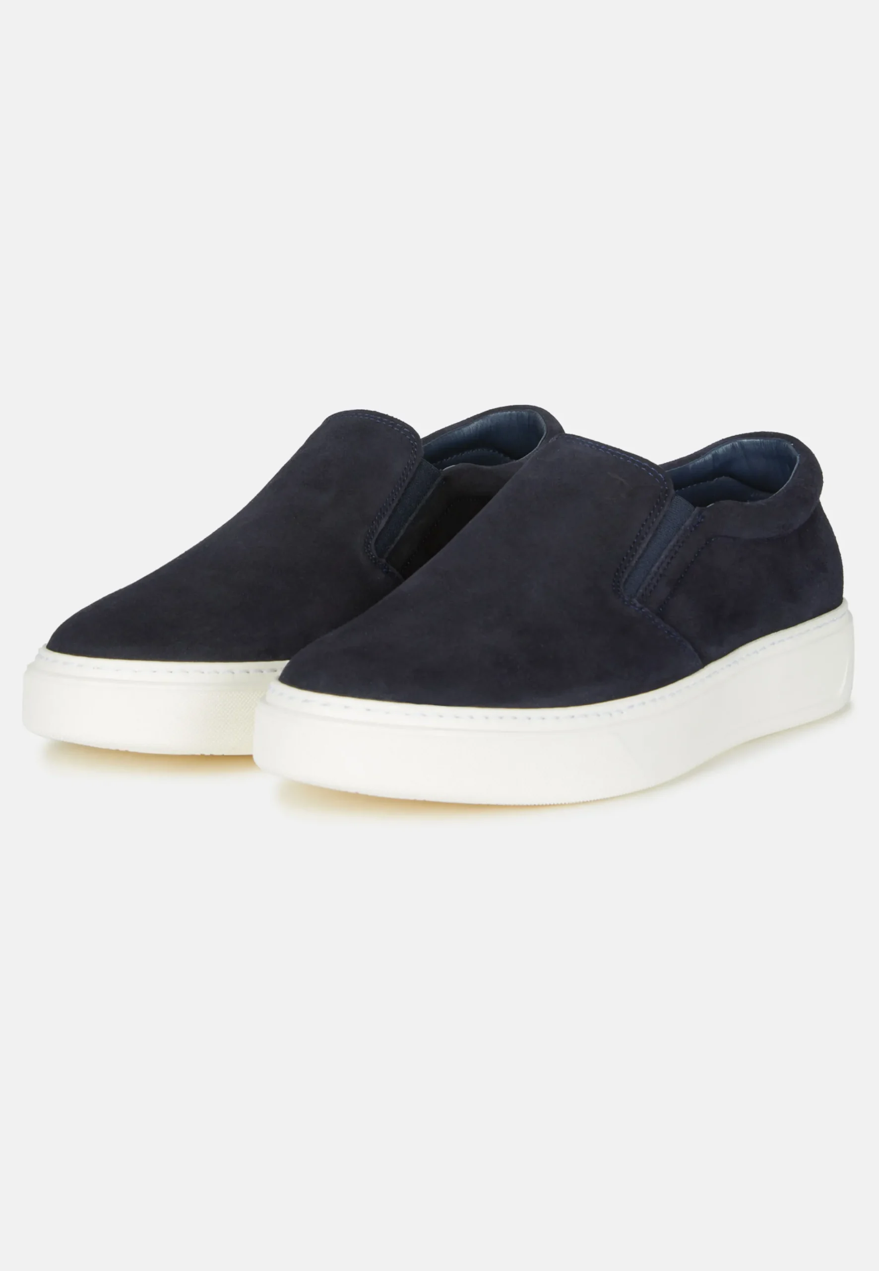Slip-On In Pelle Scamosciata Navy Blu