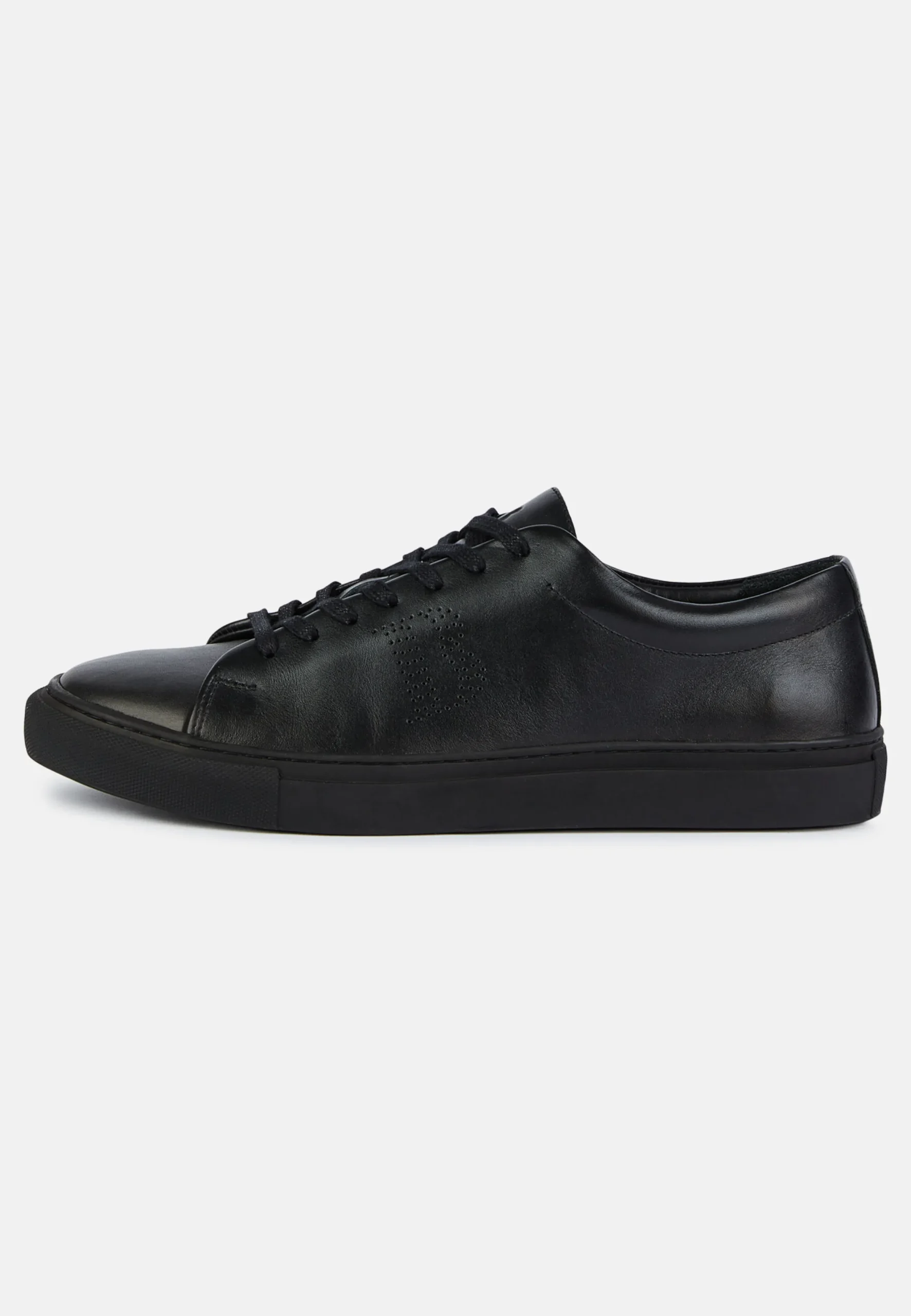 Sneakers Con Logo In Pelle Nere