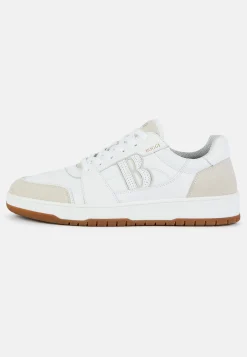 Sneakers Con Macro Logo In Pelle Bianche