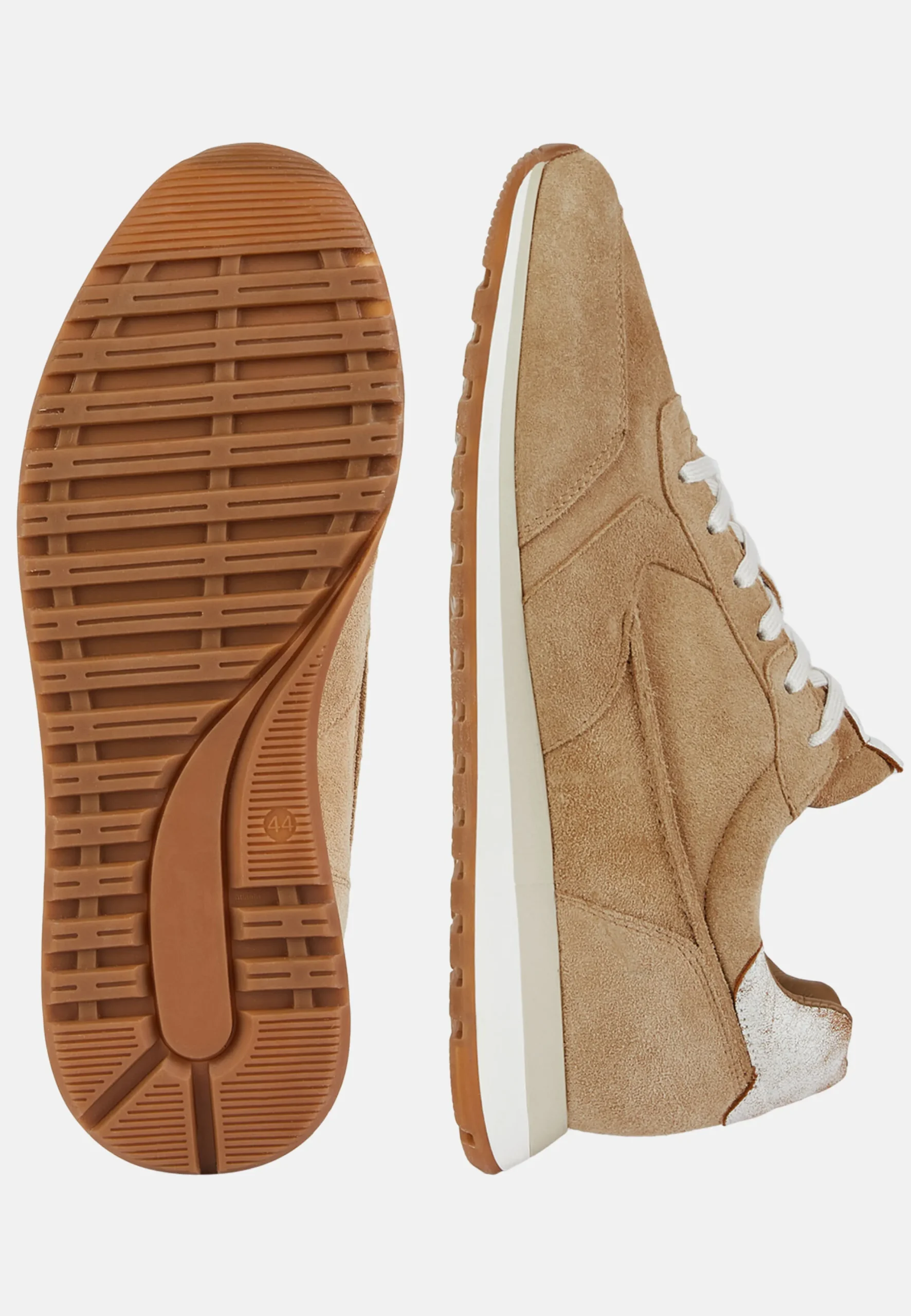 Sneakers In Pelle Scamosciata Azzurre E Beige