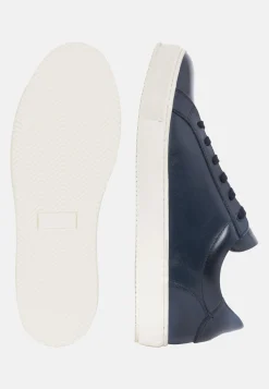 Sneakers Navy In Pelle