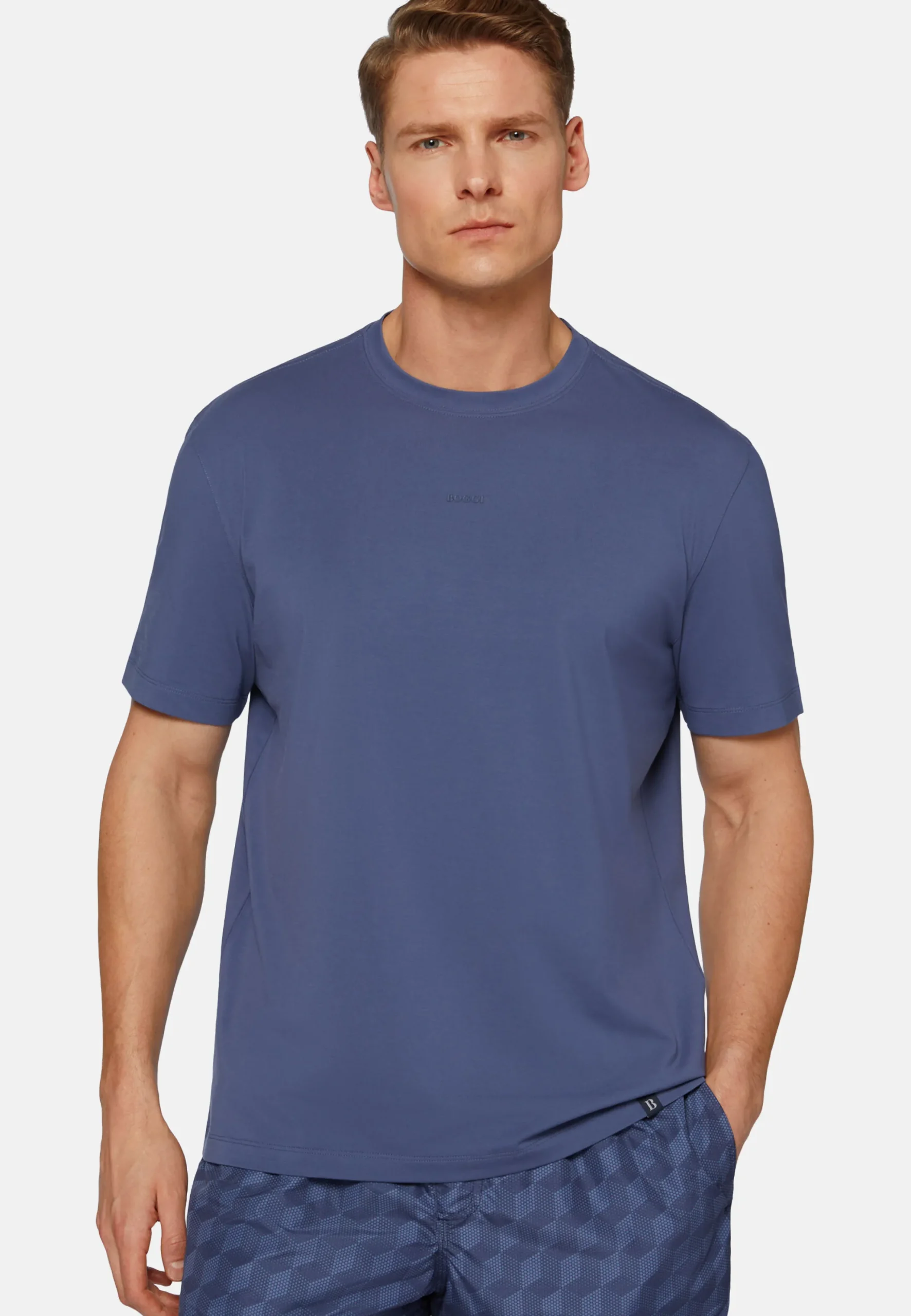 T-Shirt In Cotone Supima Elasticizzato