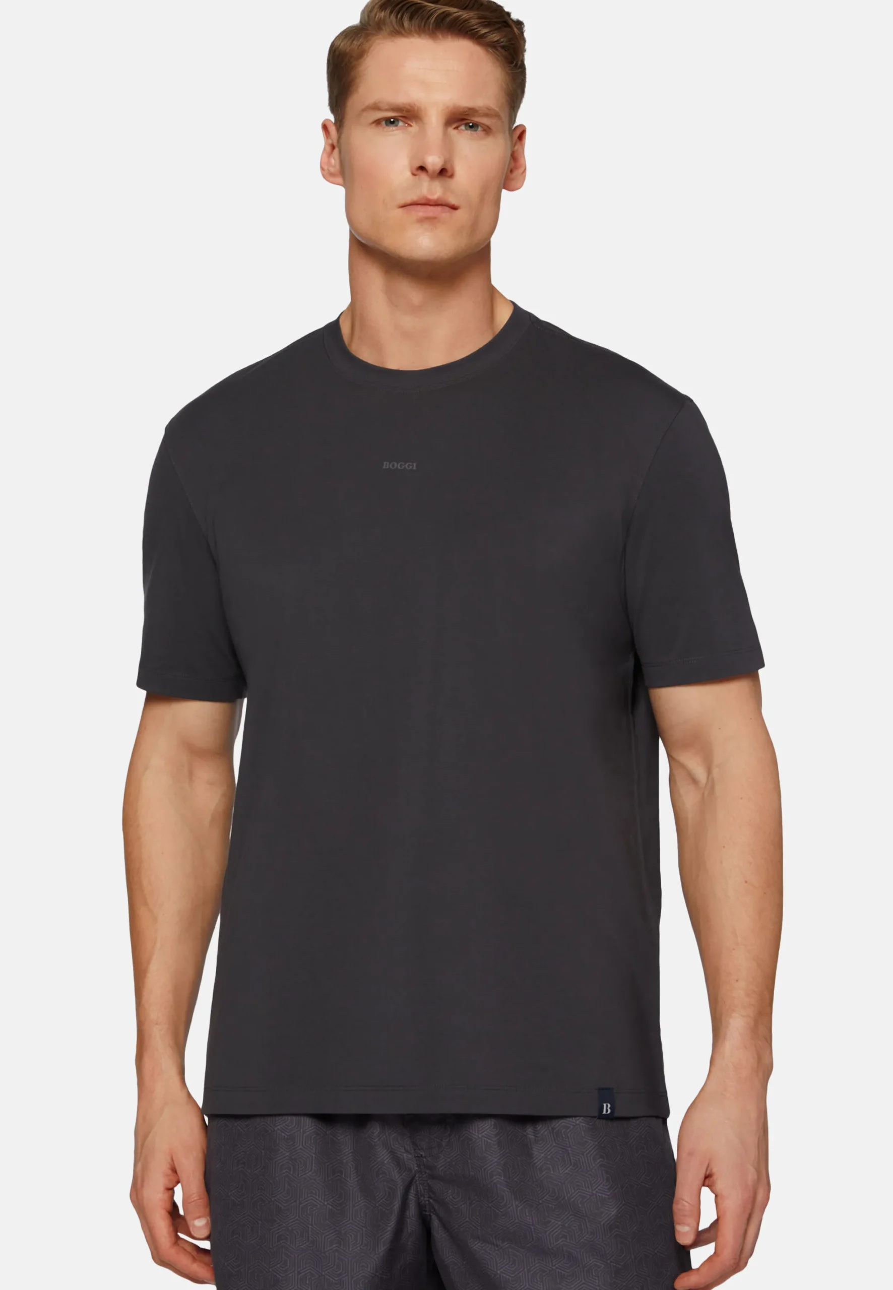 T-Shirt In Cotone Supima Elasticizzato