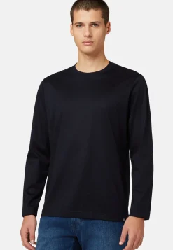 T-shirt In Jersey Di Cotone Pima Maniche Lunghe