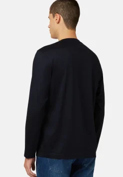 T-shirt In Jersey Di Cotone Pima Maniche Lunghe