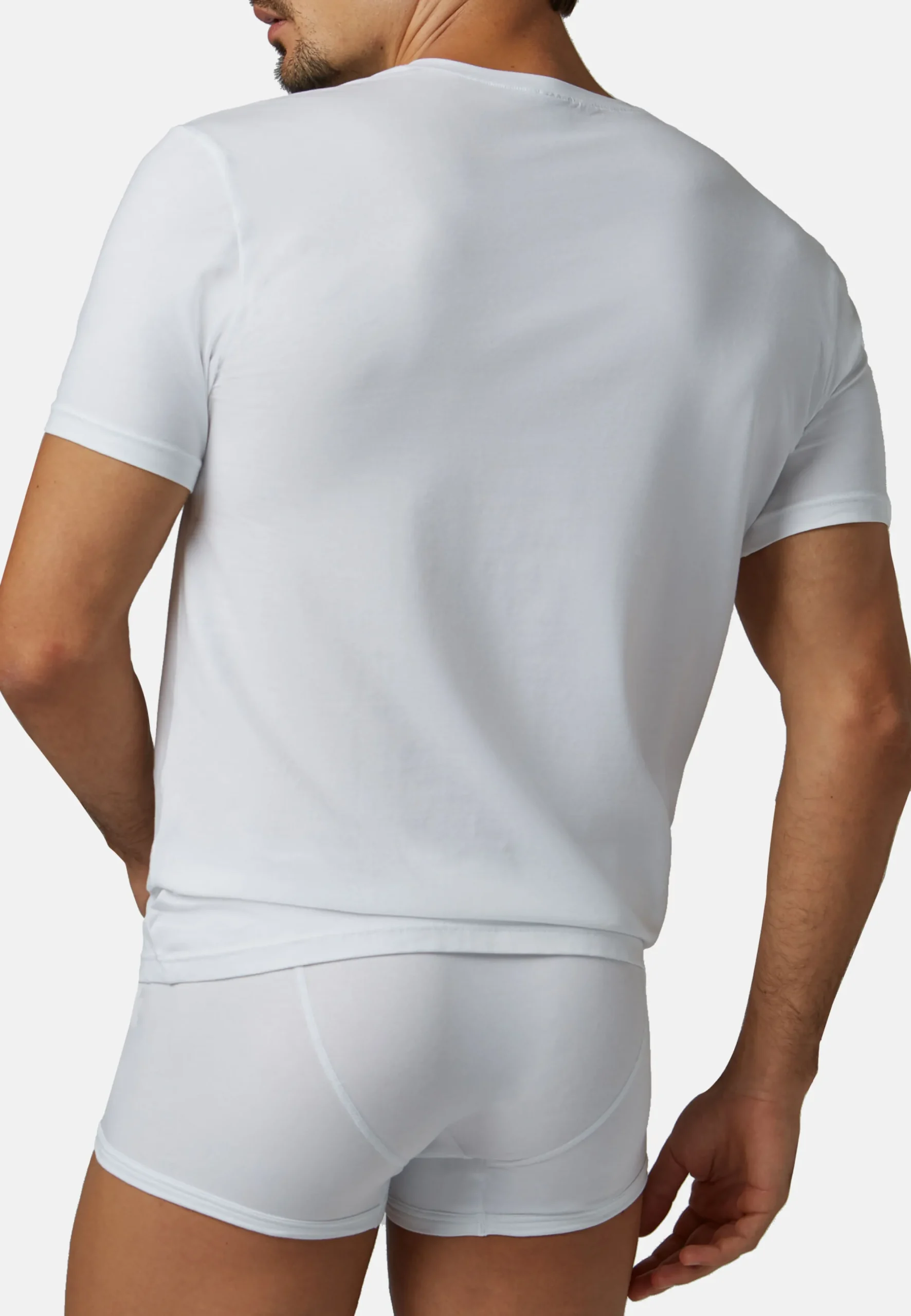 T-shirt In Jersey Di Cotone Elasticizzato