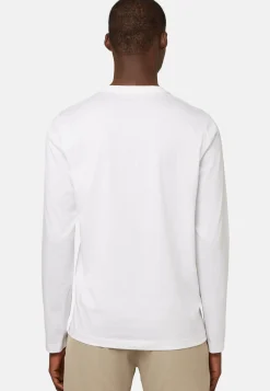 T-shirt In Jersey Di Cotone Pima Maniche Lunghe