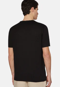 T-Shirt In Jersey Di Lino Stretch Elasticizzato