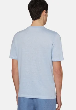 T-Shirt In Jersey Di Lino Stretch Elasticizzato