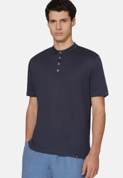 T-Shirt In Jersey Di Lino Stretch Elasticizzato